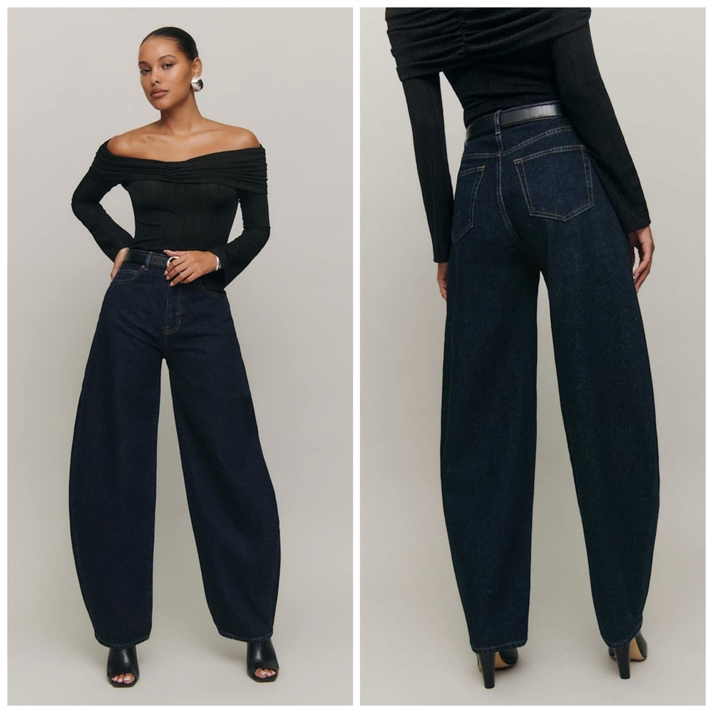 Reformation Ollie High Rise Barrel Jeans Size 30